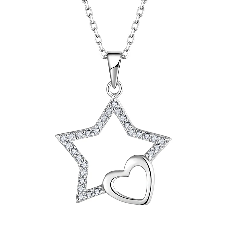 2022 Wholesale Custom fashion jewelry 925 sterling heart in star drop pendant necklace for women jewelry
2022 Wholesale Custom fashion jewelry 925 sterling heart in star drop pendant necklace for women jewelry