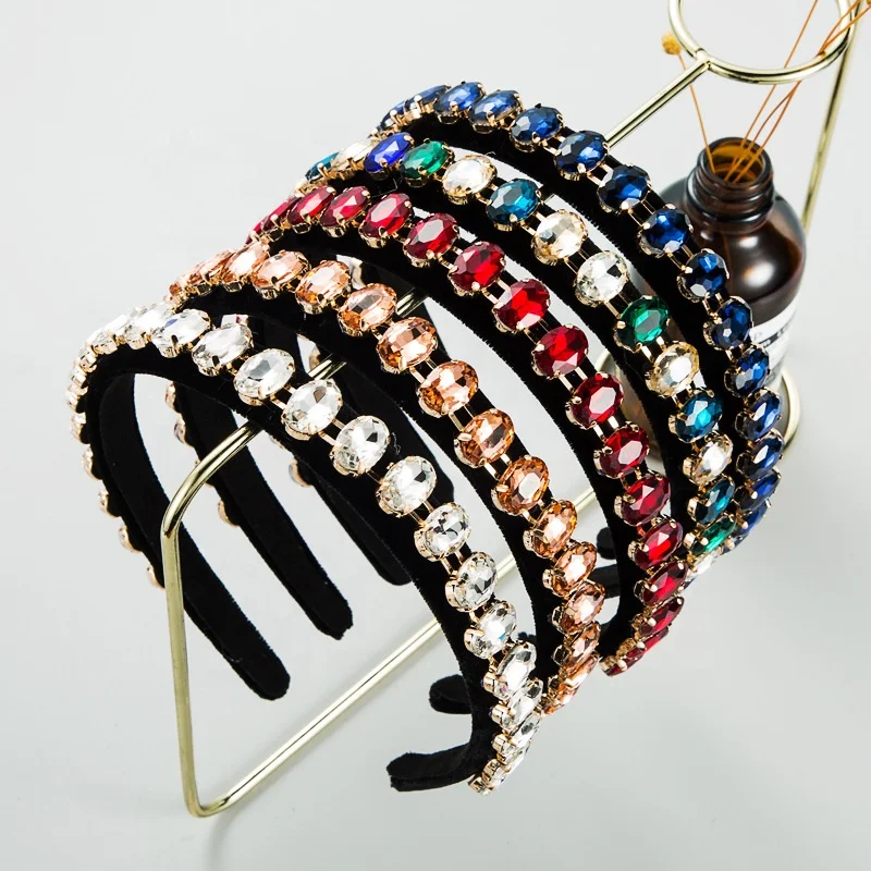 Fashion Korean Glittering Color Crystal Headband Women's Sweet Inlaid Glass Diamond Headdress Women's Party Hair Accessories, Picture shows
Fashion Korean Glittering Color Crystal Headband Women's Sweet Inlaid Glass Diamond Headdress Women's Party Hair Accessories, Picture shows