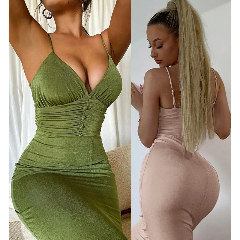 Free Shipping Custom Label Women's Summer Button Strap Sleeveless Women Elegant Casual Dresses with Pleated
Free Shipping Custom Label Women's Summer Button Strap Sleeveless Women Elegant Casual Dresses with Pleated