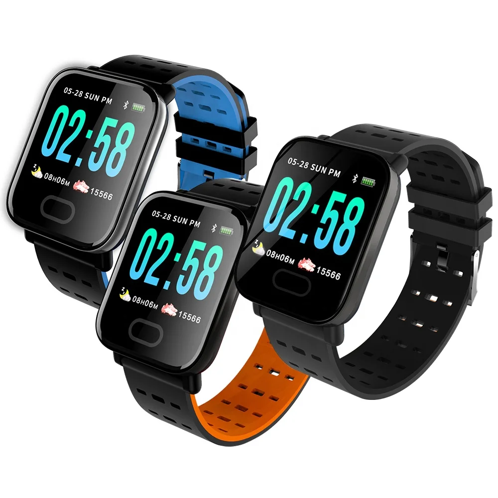 New A6 Waterproof Heart Rate Monitor Sports Fitness Tracker Blood Pressure Call Reminder Smart Watch Wrist band for iOS Android, Black, blue, orange
New A6 Waterproof Heart Rate Monitor Sports Fitness Tracker Blood Pressure Call Reminder Smart Watch Wrist band for iOS Android, Black, blue, orange