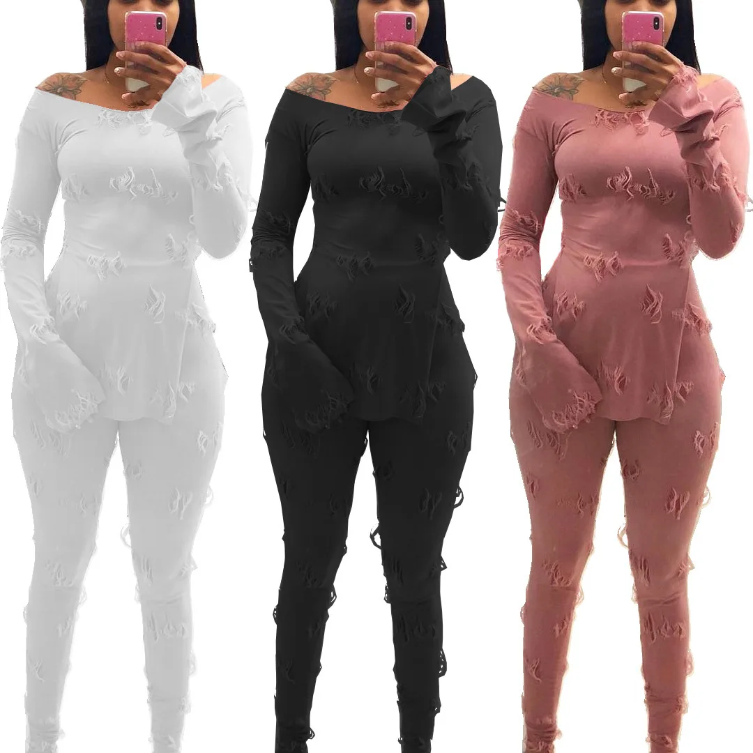 Casual Knitting jacquard 2 piece set fall Solid color long sleeve Side Slit t-shirt Pencil pant 2 piece set women
Casual Knitting jacquard 2 piece set fall Solid color long sleeve Side Slit t-shirt Pencil pant 2 piece set women