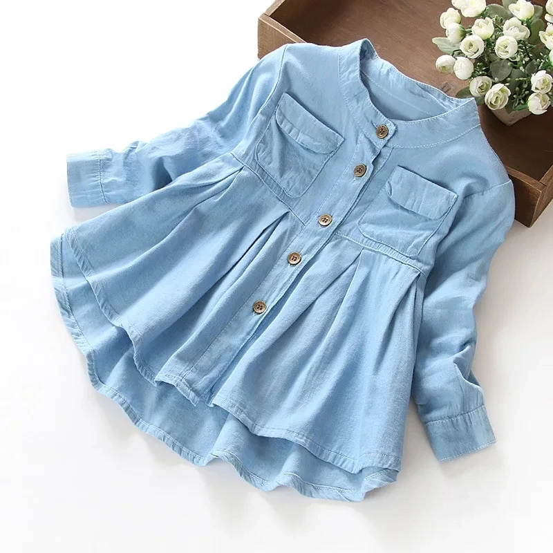 2021 Girls' Denim Shirt Children's Spring Andautumn Long Sleeves Girl's Shirt Packing OEM Service Casual Shirts Cardigan Support
2021 Girls' Denim Shirt Children's Spring Andautumn Long Sleeves Girl's Shirt Packing OEM Service Casual Shirts Cardigan Support