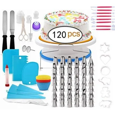 Wholesale Rotating Cake Decorating Supplies kit including turntable set Cake making Tools with Pastry Bag
Wholesale Rotating Cake Decorating Supplies kit including turntable set Cake making Tools with Pastry Bag