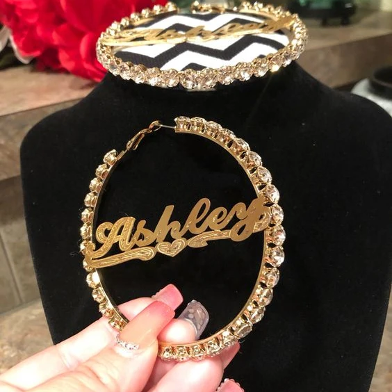 Unique design distinctive Big gold plated bamboo name custom earrings women hip hop jewelry name plate alphabet earrings, Gold, silver, rose gold
Unique design distinctive Big gold plated bamboo name custom earrings women hip hop jewelry name plate alphabet earrings, Gold, silver, rose gold