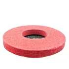 SATC 5pcs,red Abrasive Grinding Flap Wheel Nylon Fiber Wheel Scouring Buffing Pad for Rotary Tool Grit 320