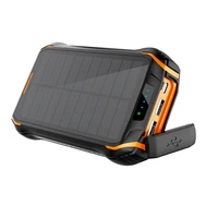 

Li-Polymer Battery Dual USB Type-C Input output Solar panel waterproof solar charger power bank 20000mah