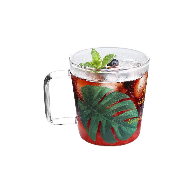 Good Reputation glass mug with handle high borosilicate single wall glass water cup, Clear
Good Reputation glass mug with handle high borosilicate single wall glass water cup, Clear