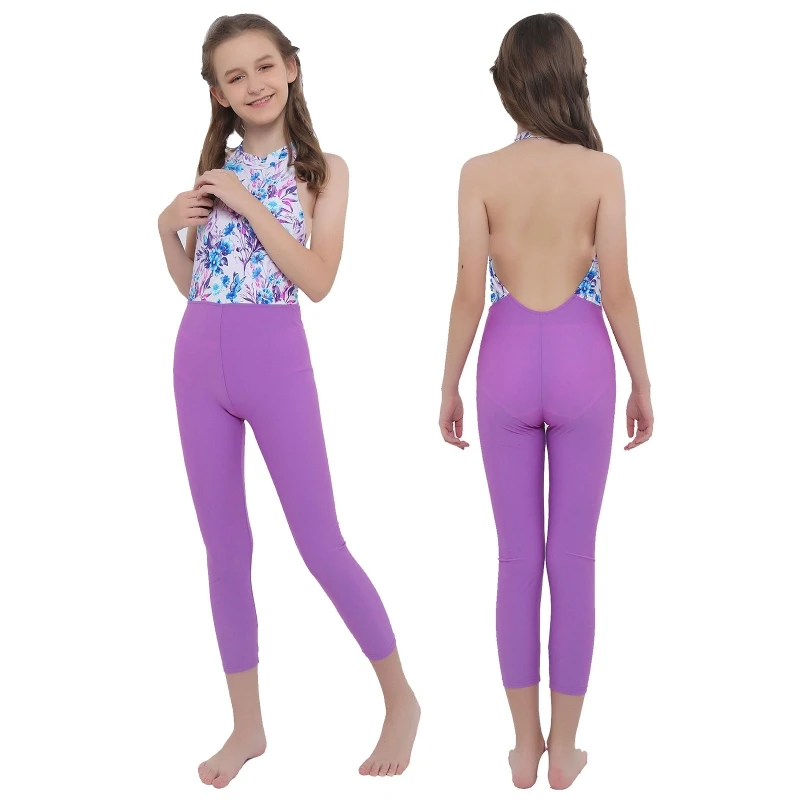 New Arrived One-piece Sport Jumpsuit Kids Girls Halter Neck with Press Button at Rear Sleeveless Jumpsuit Bodysuit
New Arrived One-piece Sport Jumpsuit Kids Girls Halter Neck with Press Button at Rear Sleeveless Jumpsuit Bodysuit