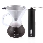 High Quality Glass Cold Brew Iced Coffee Maker Carafe With SS304 Coffee Dripper 800ml Pour Over Dripper Coffee Maker