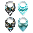Anti-Bacterial 100% Cotton High Quality Wholesale Printed Colorful Baby Bib