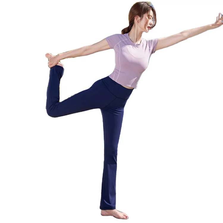 Spot Gym Wear Thin Short Sleeve T Shirts Fitness Yoga High Waist Loose Legging Sets, As shown
Spot Gym Wear Thin Short Sleeve T Shirts Fitness Yoga High Waist Loose Legging Sets, As shown