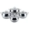 Hot sales Promotion Indian Large Stainless Steel beauty glass lid caserol sets & Cooking Pots kitchenware