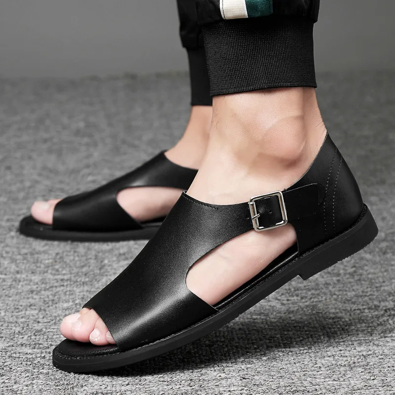 New leather men's cowhide summer closed toe casual sandals trendy soft bottom outdoor hole shoes one piece dropshipping
New leather men's cowhide summer closed toe casual sandals trendy soft bottom outdoor hole shoes one piece dropshipping