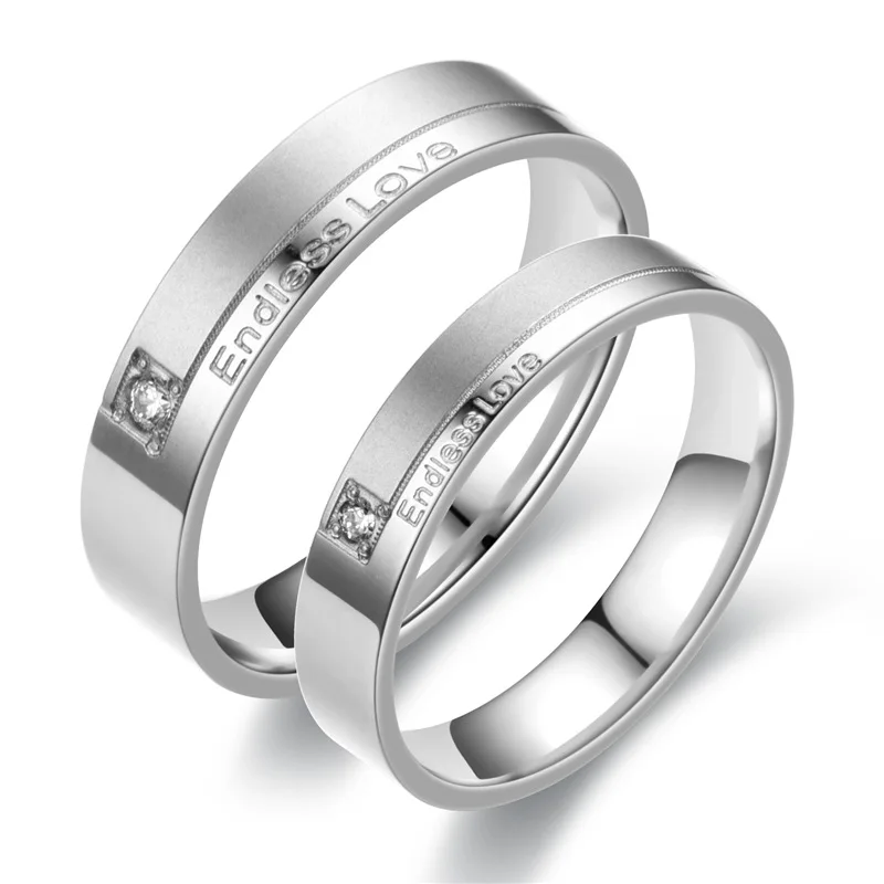 Korean Version Endless love Couples Creative Rings silver Color Titanium Steel Letter Ring Inlaid Diamond Fashion Jewellery
Korean Version Endless love Couples Creative Rings silver Color Titanium Steel Letter Ring Inlaid Diamond Fashion Jewellery