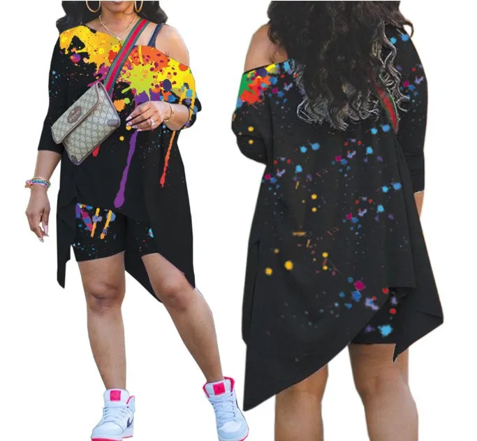 2021 Fashion Trendy women summer outfits short set off shoulder summer two piece outfits for women, As picture or customized make 
2021 Fashion Trendy women summer outfits short set off shoulder summer two piece outfits for women, As picture or customized make