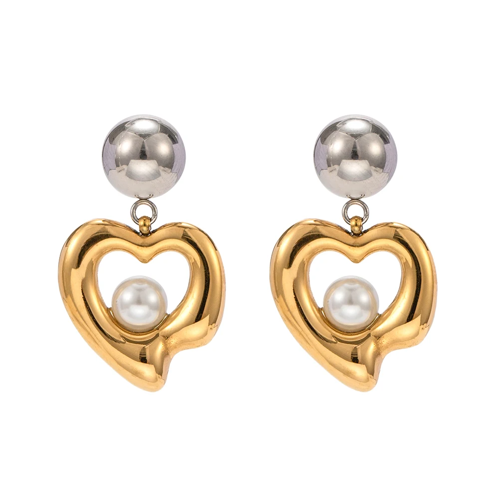 Gold Silver Colored Personalized Pear Pendant 18K Gold-plated Stainless Steel Heart Earrings For Girls
Gold Silver Colored Personalized Pear Pendant 18K Gold-plated Stainless Steel Heart Earrings For Girls