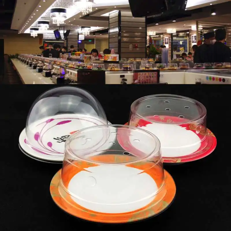 Reusable Transparent Plastic Lid For Sushi Dish Buffet Conveyor Belt Japanese Snack Food Cover
Reusable Transparent Plastic Lid For Sushi Dish Buffet Conveyor Belt Japanese Snack Food Cover