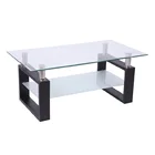 China High End Elegant Modern Cheap New Small Outdoor Used Side Glass Coffee Table For Sale CT008