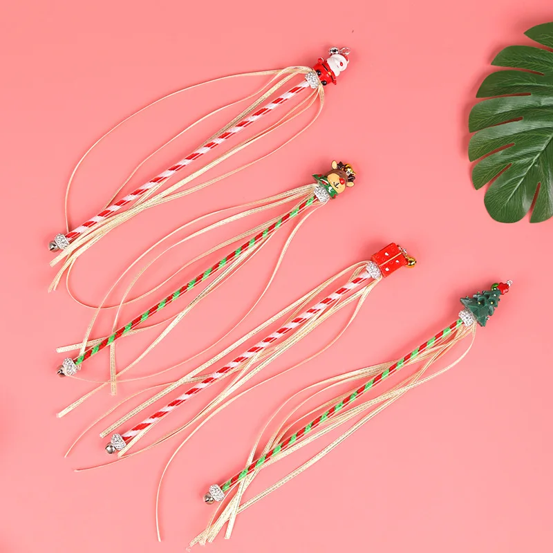 Funny Pet Cat Stick Toys Tassel Christmas Interactive Trainer Funny Cat Stick Color Bells Ribbon Tassel Cat Pole, Red
Funny Pet Cat Stick Toys Tassel Christmas Interactive Trainer Funny Cat Stick Color Bells Ribbon Tassel Cat Pole, Red