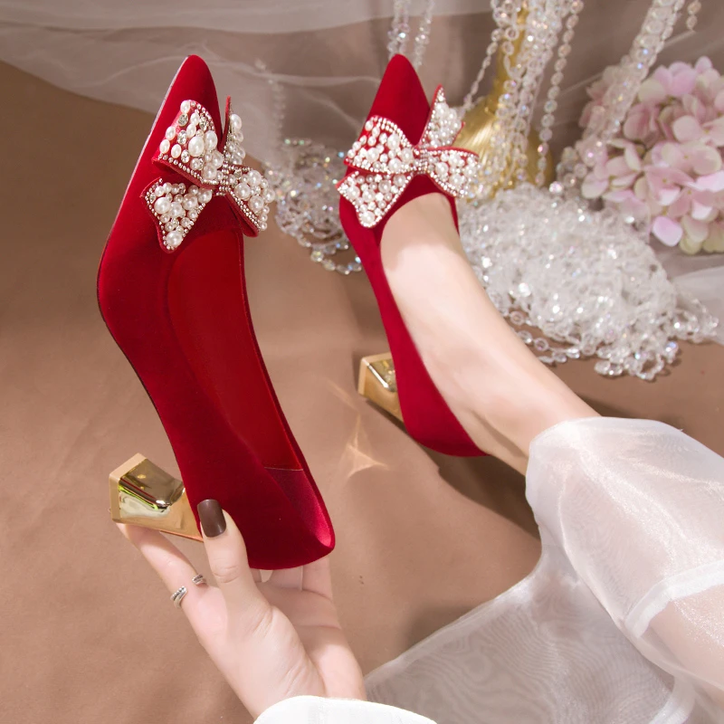 Women's Heels Stiletto Heel Pointed Toe Business Sexy bridal wedge shoes Deerskin Solid Colored Red Ladies Stylish Shoes, Red-5cm,red-7cm
Women's Heels Stiletto Heel Pointed Toe Business Sexy bridal wedge shoes Deerskin Solid Colored Red Ladies Stylish Shoes, Red-5cm,red-7cm
