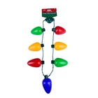 Led Christmas Party Favors Xmas LED Bulb Necklace Light Up Led Christmas Flashing Led Necklace