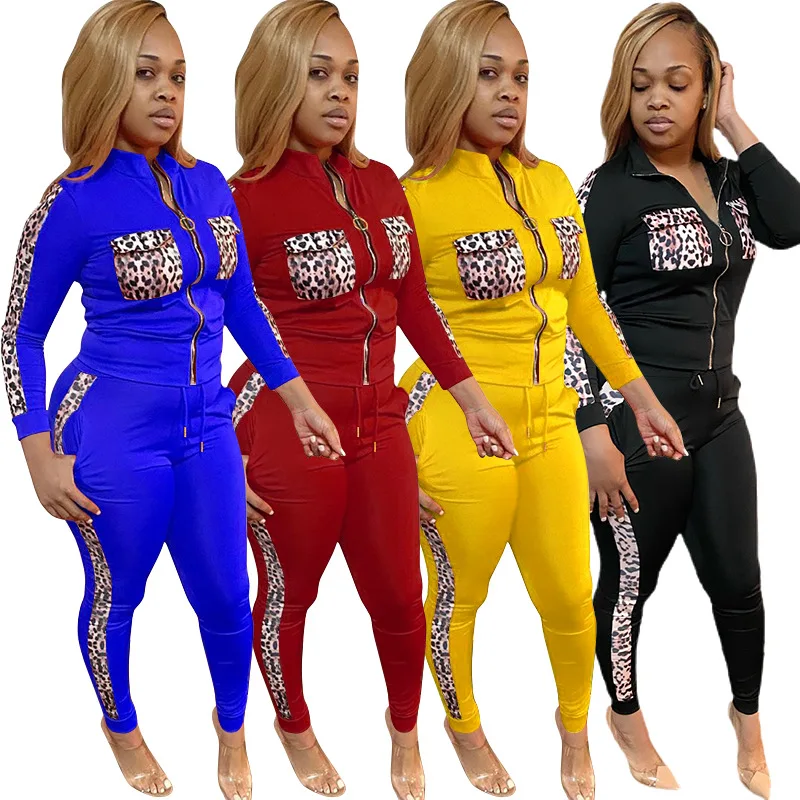 2021 new arrivals summer fashionable leopard printed clear color patchwork cardigan autumn women plus-size casual two-piece sets, 4 colors
2021 new arrivals summer fashionable leopard printed clear color patchwork cardigan autumn women plus-size casual two-piece sets, 4 colors