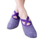 Ladies Anti Slip Cotton Yoga Socks Bandage Sports Girls Ballet Dance Socks For 35-39 yards