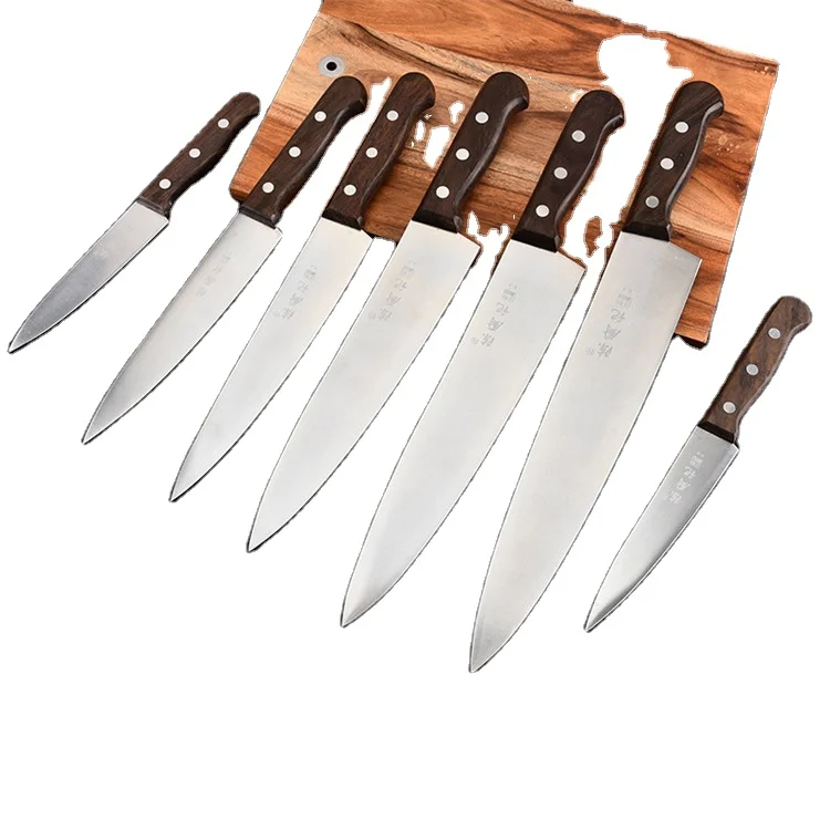 Amazon wholesale OEM professional knife with wooden handle skinning slaughtering butcher knife 
Amazon wholesale OEM professional knife with wooden handle skinning slaughtering butcher knife