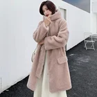 Durability soft Sheep Shearing Winter Shearling Wool Fur Coat For Women in China