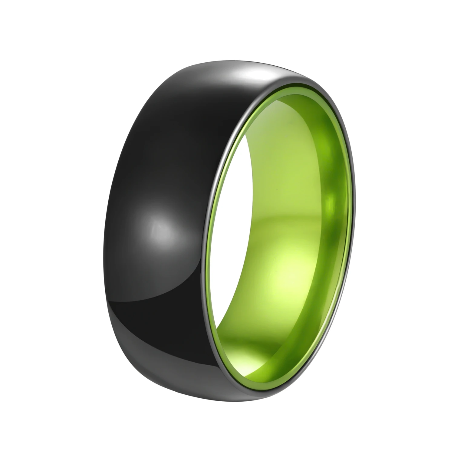 Poya 8mm Men Womens Couple Domed Shinny Black Ceramic Rings With Green Aluminum Sleeve, Customized color
Poya 8mm Men Womens Couple Domed Shinny Black Ceramic Rings With Green Aluminum Sleeve, Customized color