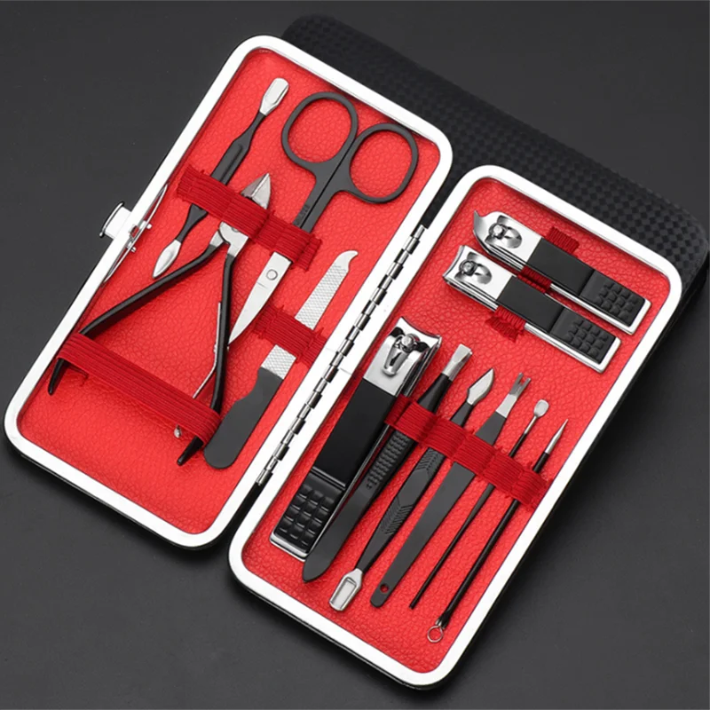 Nail Clippers Kit 12 pieces manicure set Pedicure Tools manicure sets of for Women Grooming, Black and rose gold
Nail Clippers Kit 12 pieces manicure set Pedicure Tools manicure sets of for Women Grooming, Black and rose gold