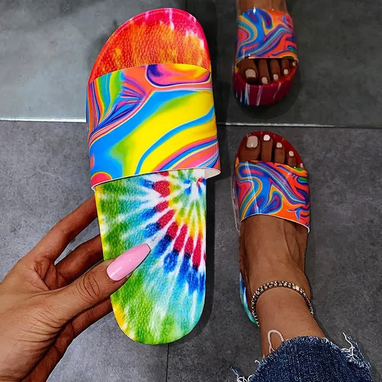 Summer 2021 popular rainbow shoes ladies colorful platform slides height increase slippers outdoor casual footwear, Customize
Summer 2021 popular rainbow shoes ladies colorful platform slides height increase slippers outdoor casual footwear, Customize