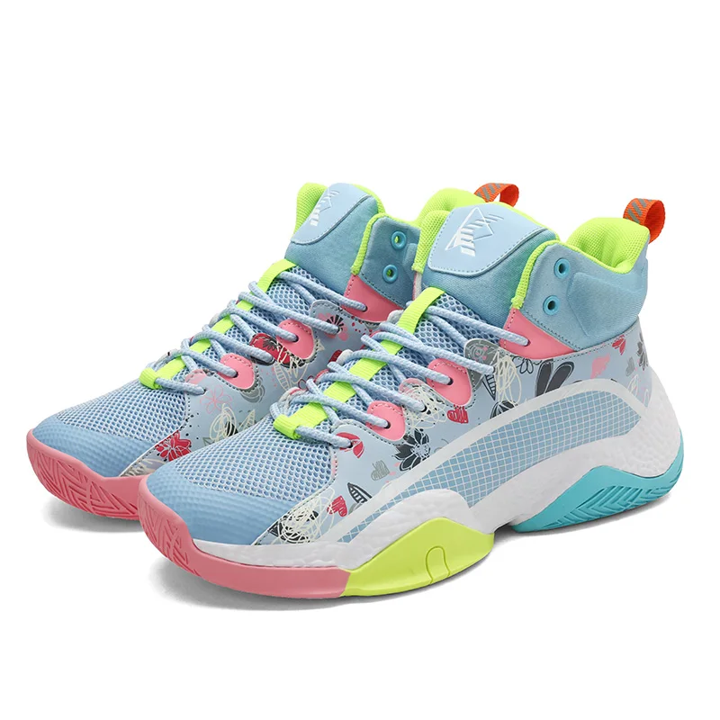 High-top outdoor colorful sneakers couple lightweight and fashionable basketball shoes
High-top outdoor colorful sneakers couple lightweight and fashionable basketball shoes