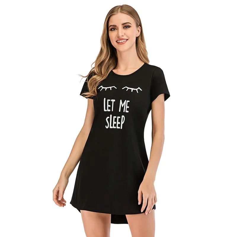 New Arrivel Letter Print Short Sleeve Adult Women Loungewear Pajamas Dress, 5 colors
New Arrivel Letter Print Short Sleeve Adult Women Loungewear Pajamas Dress, 5 colors