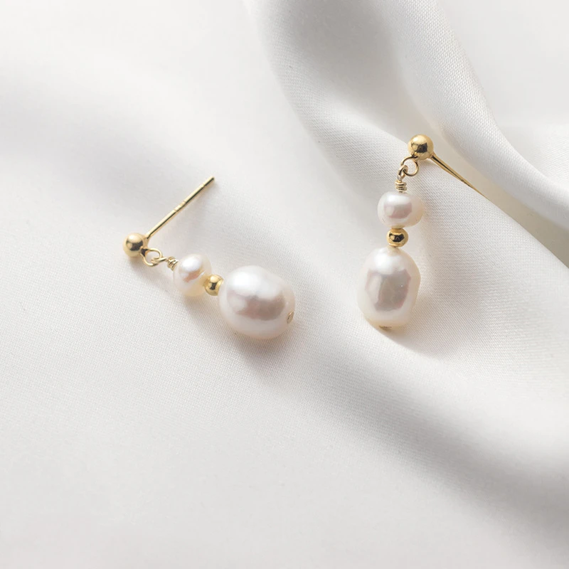 Daidan Baroque Pearl Earrings Irregular Gold Plated Irregular Tassel Drop Sterling Silver 925 Jewellery Earrings Studs
Daidan Baroque Pearl Earrings Irregular Gold Plated Irregular Tassel Drop Sterling Silver 925 Jewellery Earrings Studs