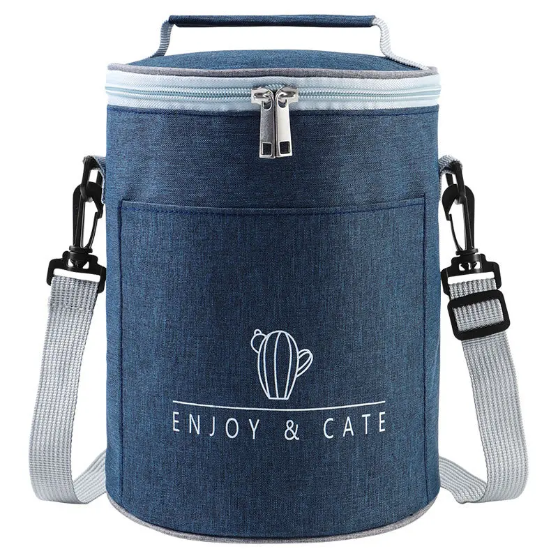 2021 New Wholesale Round Bucket Shape Waterproof Blue Thermal Aluminum Foil Lunch Bag for Work
2021 New Wholesale Round Bucket Shape Waterproof Blue Thermal Aluminum Foil Lunch Bag for Work