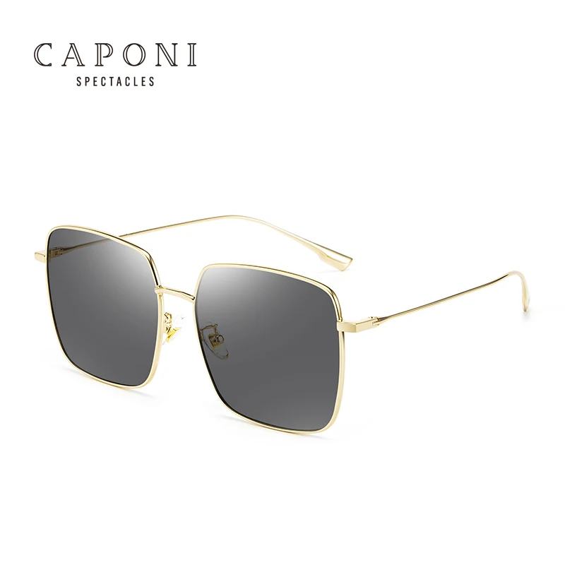 CAPONI Luxury Big Metal Gold Frame Female Sun Glasses Square Classic Vintage UV400 Polarized Oversized Shades Sunglasses Womens
CAPONI Luxury Big Metal Gold Frame Female Sun Glasses Square Classic Vintage UV400 Polarized Oversized Shades Sunglasses Womens