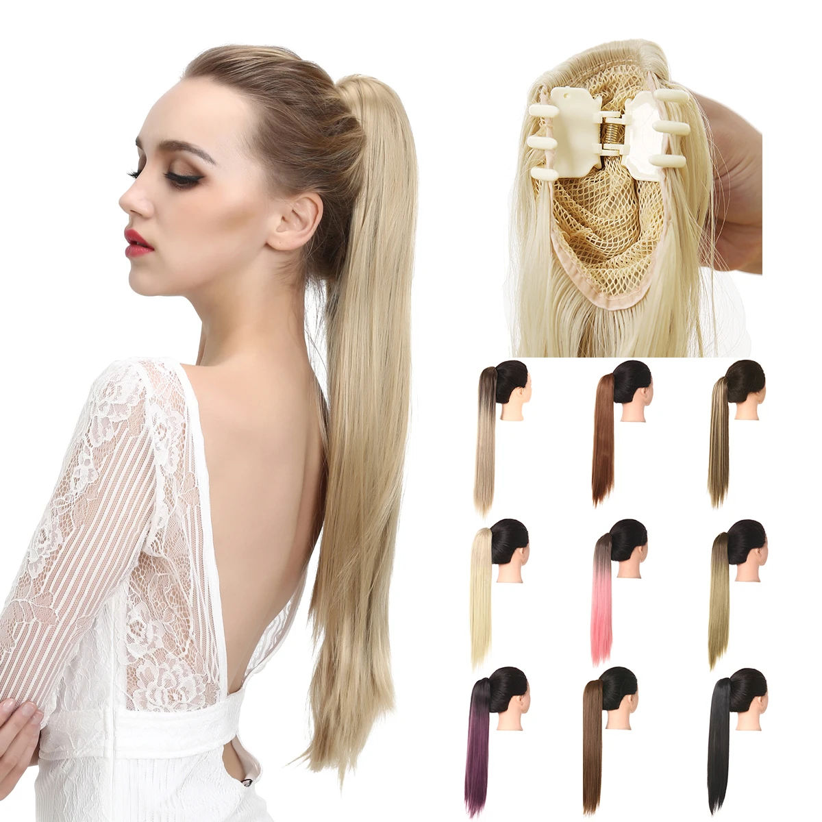 Wholesale 18 22 26 " Synthetic Natural Long Straight Silky Straight Claw In Hair Ponytails Wig Extensions For White Women
Wholesale 18 22 26 " Synthetic Natural Long Straight Silky Straight Claw In Hair Ponytails Wig Extensions For White Women