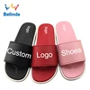 Custom Logo Shoes Latest Flat Lady Print Slipper Women Slide Sandals