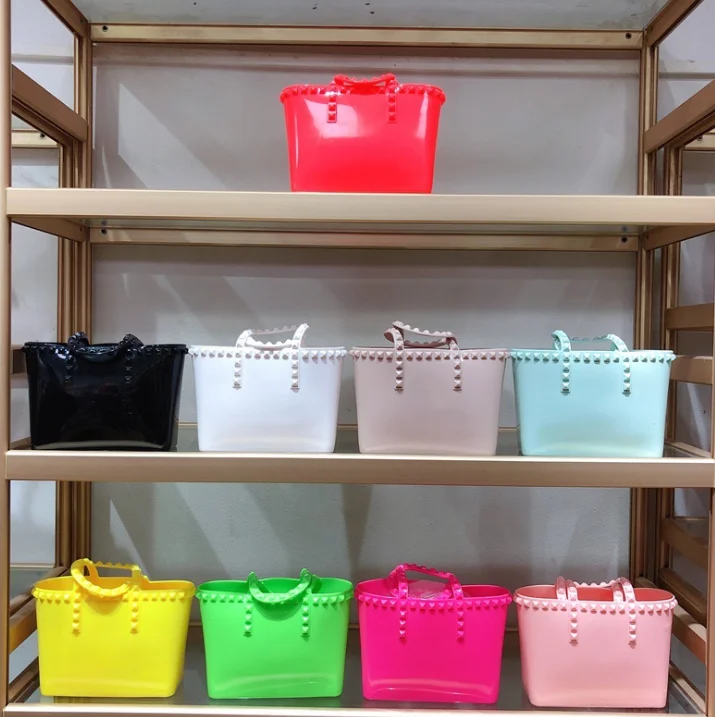 hot selling solid chain PVC jelly hand bag basket summer beach bag tote handbags for women
hot selling solid chain PVC jelly hand bag basket summer beach bag tote handbags for women