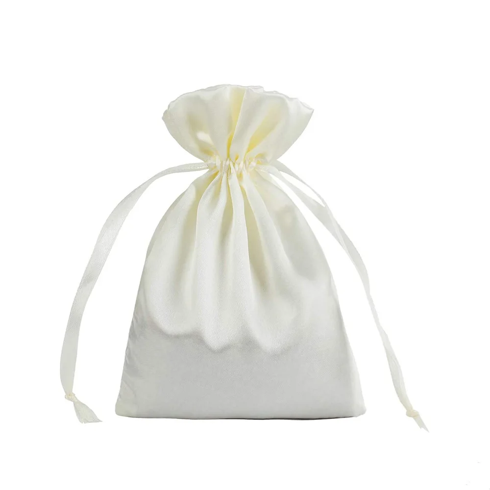 

Luxury Wholesale Custom Logo Silk Drawstring Satin Bags For Wig Packaging/oem Packaging Bags, Gray,blue,pink,etc.