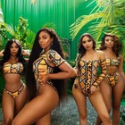 GX306 babies uv 50 rash guard one piece 2020 latest african leopard printing plus size modern beauty women swimwear display