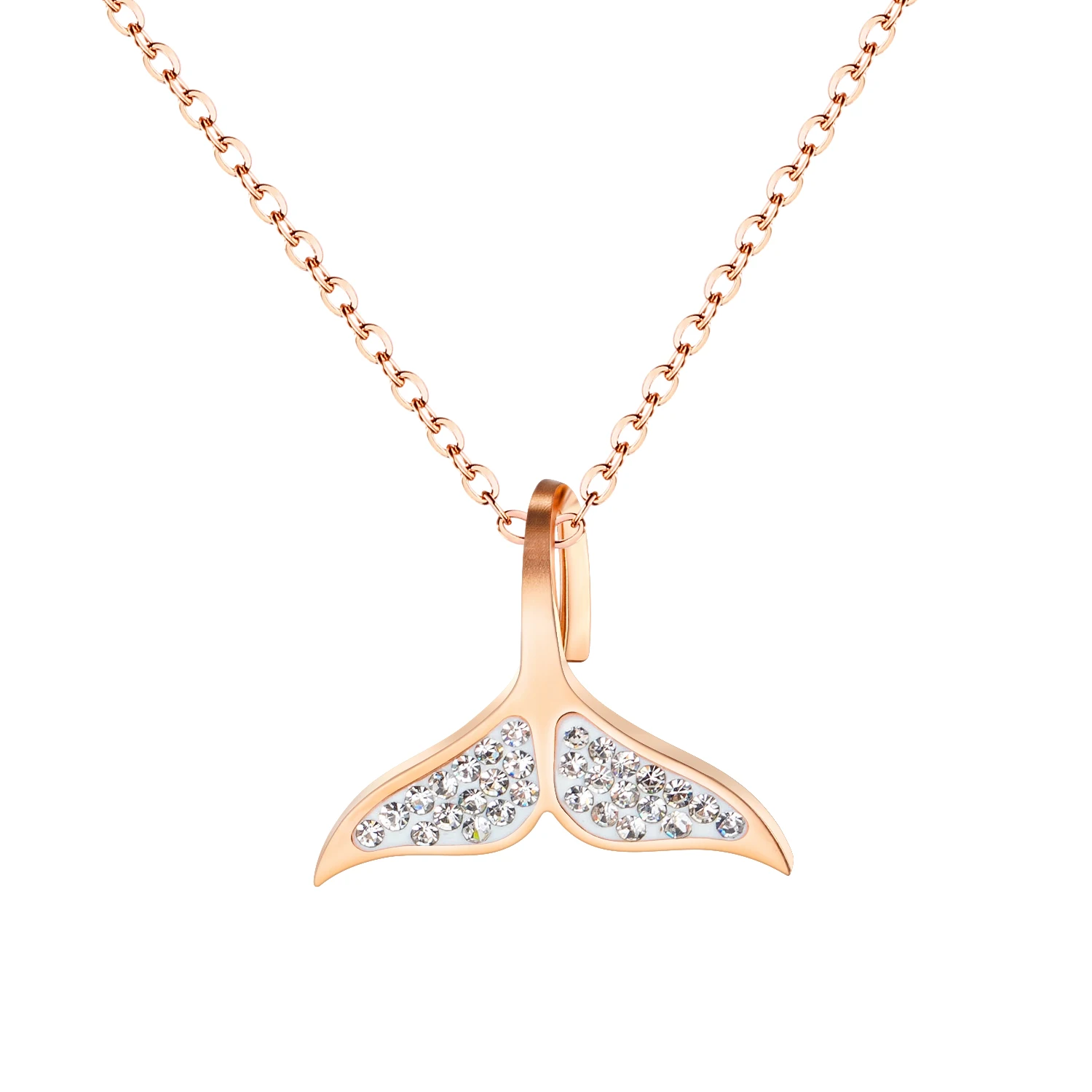 INS Popular Fishtail Clavicle Chain Simple Temperament Pendant PVD Rose Gold Plated Charm Necklace Women
INS Popular Fishtail Clavicle Chain Simple Temperament Pendant PVD Rose Gold Plated Charm Necklace Women
