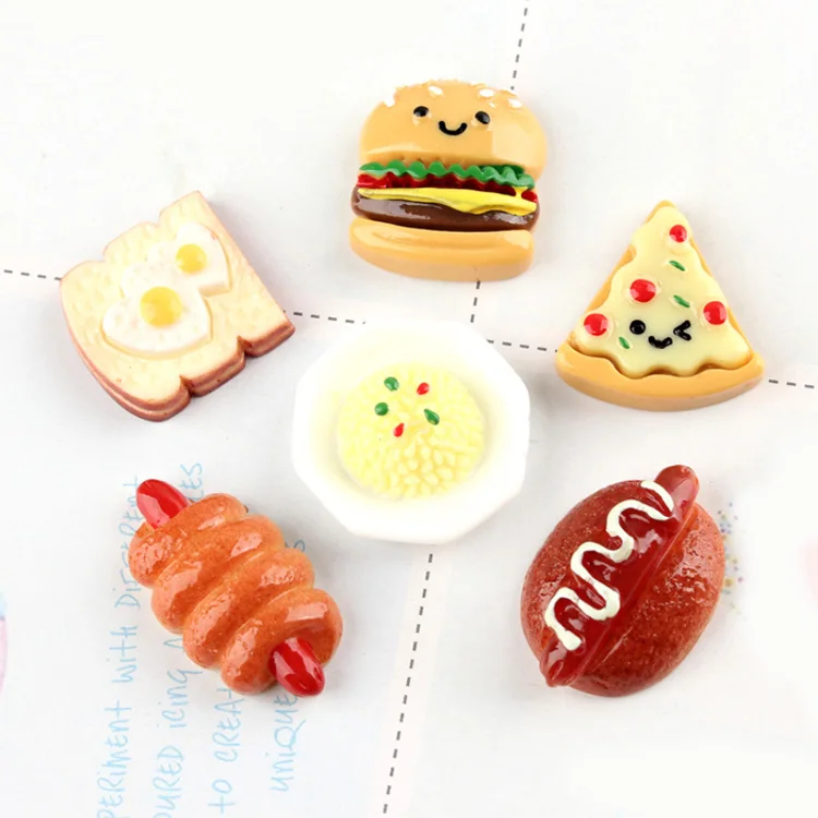yiwu wintop fashion accessories hot sale flat back pizza hamburger artificial resin food cabochons
yiwu wintop fashion accessories hot sale flat back pizza hamburger artificial resin food cabochons