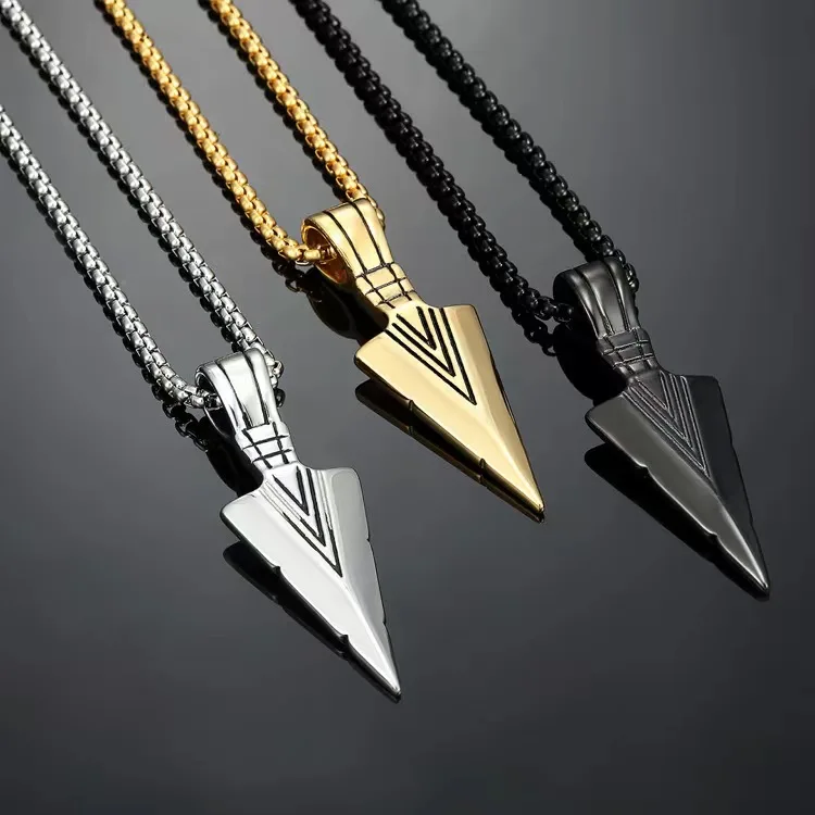 2024 Men Pendant Wholesale Hiphop Stainless Steel Jewelry Punk Arrow Pendant Necklaces For Men
2024 Men Pendant Wholesale Hiphop Stainless Steel Jewelry Punk Arrow Pendant Necklaces For Men