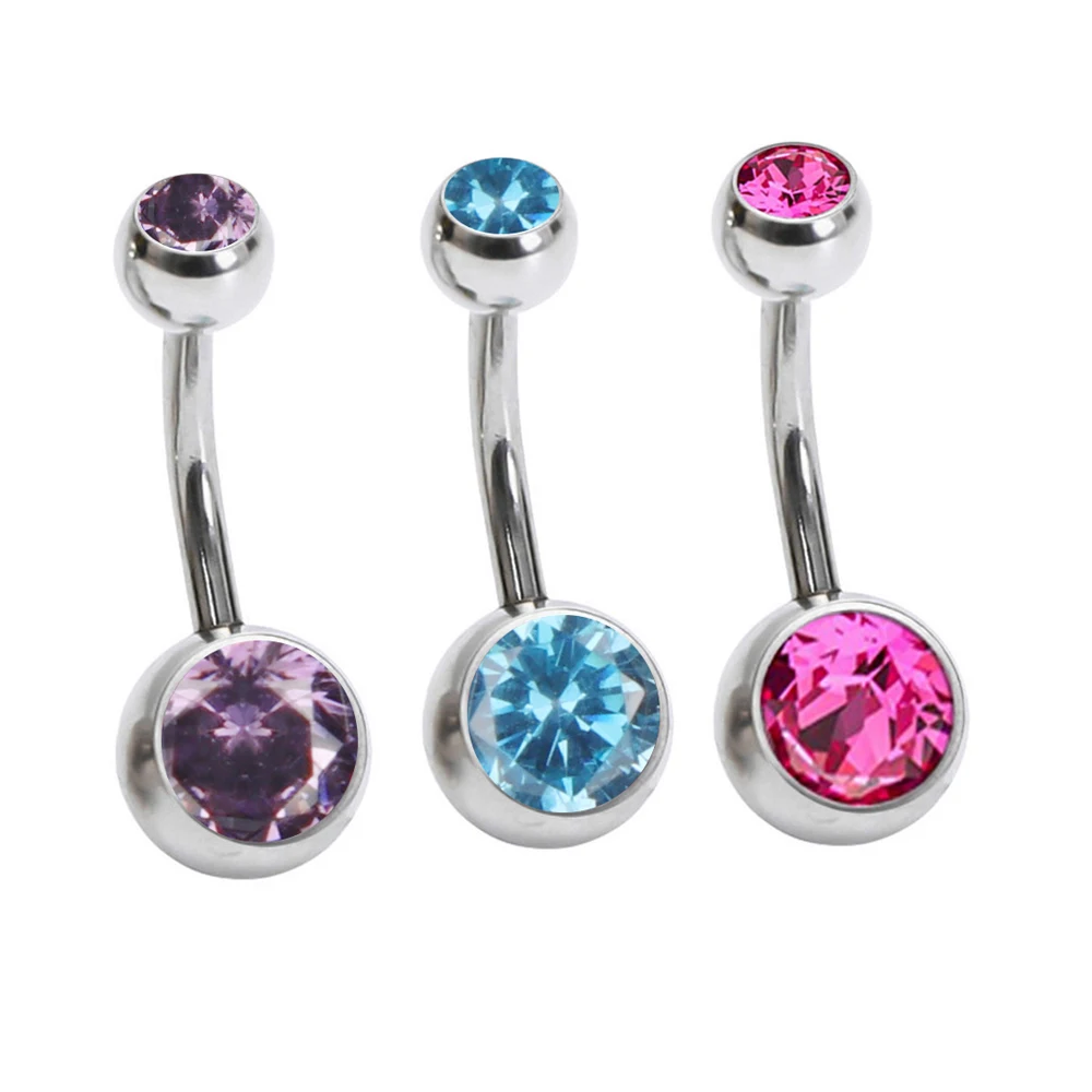 G23/ASTM F136 Titanium Body Piercing Externally Treaded Double Jeweled Belly Button Rings Jewelry For Woman
G23/ASTM F136 Titanium Body Piercing Externally Treaded Double Jeweled Belly Button Rings Jewelry For Woman
