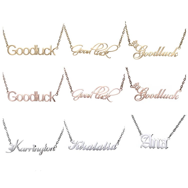 2021 Wholesale Stainless Steel Letter Necklace Name Personalised Customized Name Necklace 
2021 Wholesale Stainless Steel Letter Necklace Name Personalised Customized Name Necklace