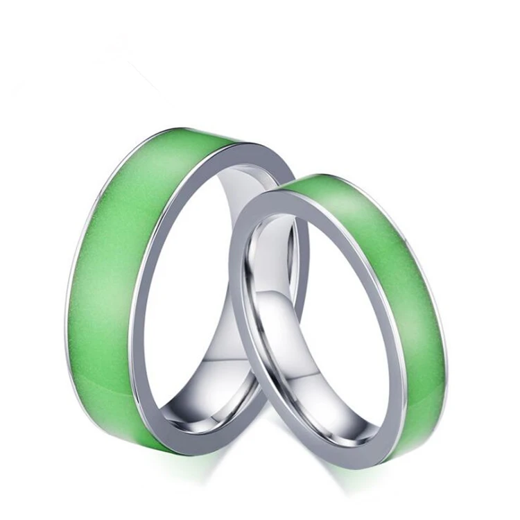 Stainless Steel Couple Rings Silver Luminous Fluorescent Resin Ring For Men Women Lover Jewelry Gift
Stainless Steel Couple Rings Silver Luminous Fluorescent Resin Ring For Men Women Lover Jewelry Gift