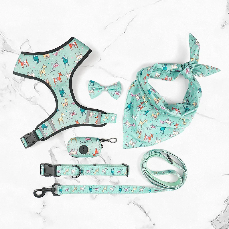 Xiaobudian pet products polyester adjustable no pull pet dog leash collar and harness set
Xiaobudian pet products polyester adjustable no pull pet dog leash collar and harness set