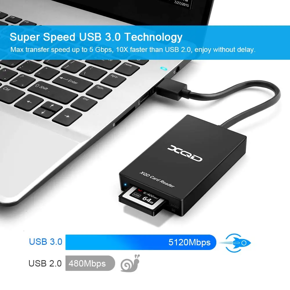 High Speed Multi Card Reader Mini Memory 2 In 1 Mini Super Speed USB 3.0 TF And SD XQD Card Reader